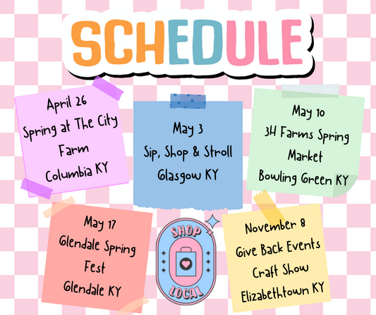 Anticipated Pop Up Event Schedule